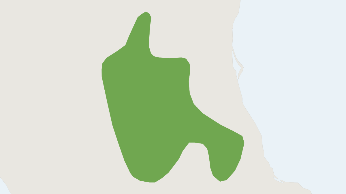Range map of the Peters's Squirrel (Sciurus oculatus)