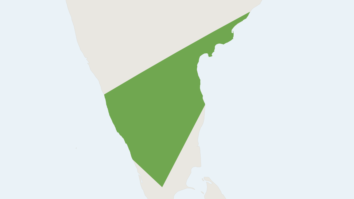 Range map of the Peyton’s Whiskered Myotis (Myotis peytoni)