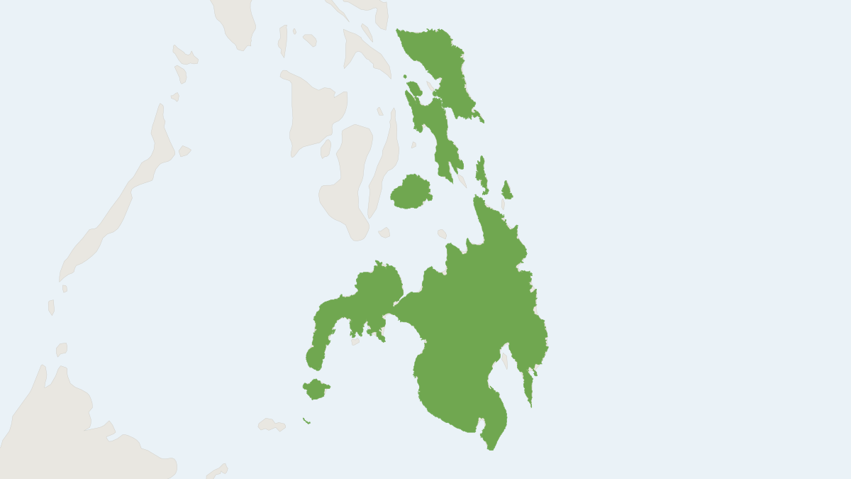 Range map of the Philippine Flying Lemur (Cynocephalus volans)