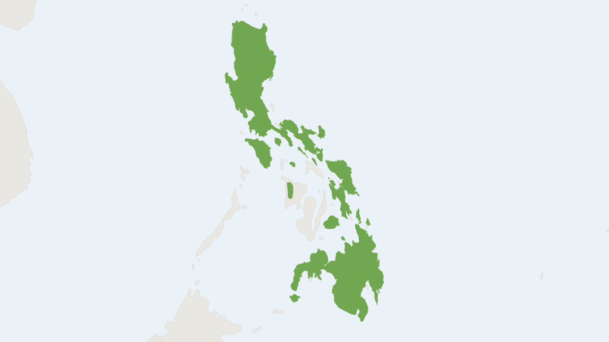 Range map of the Philippine Forest Rat (Rattus everetti)