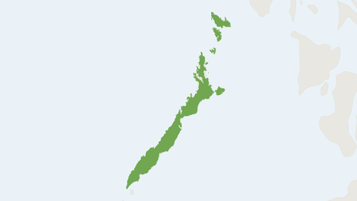 Range map of the Philippine Pangolin (Manis culionensis)