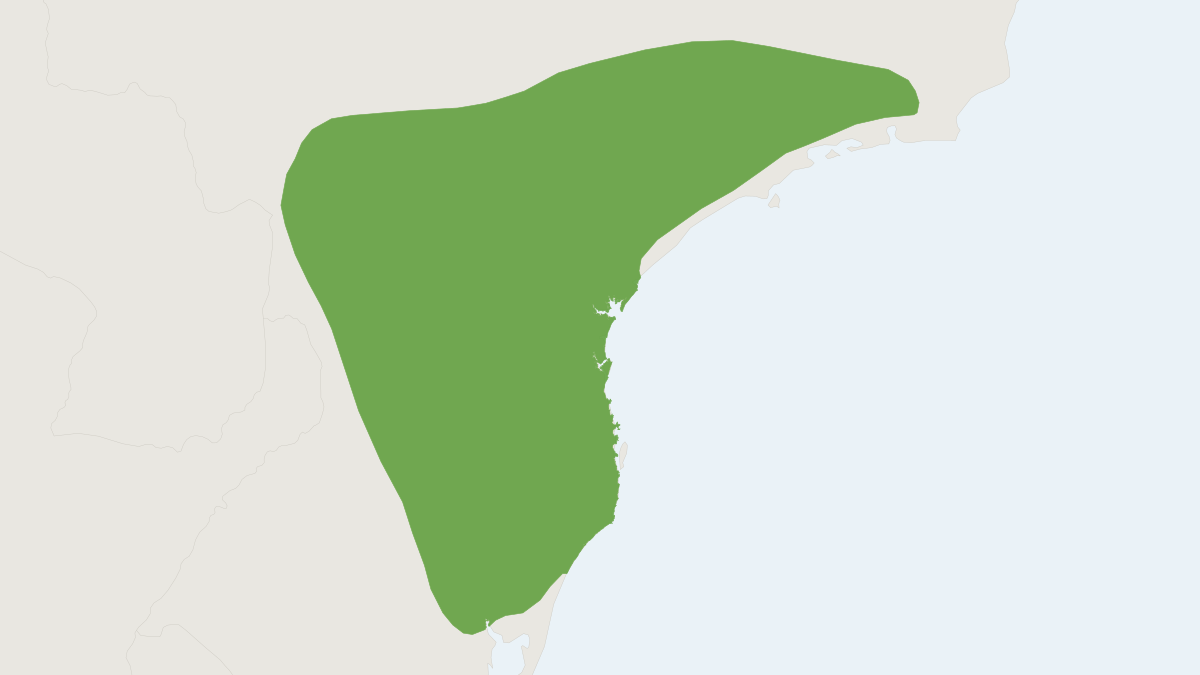 Range map of the Phyllomys medius (Phyllomys medius)