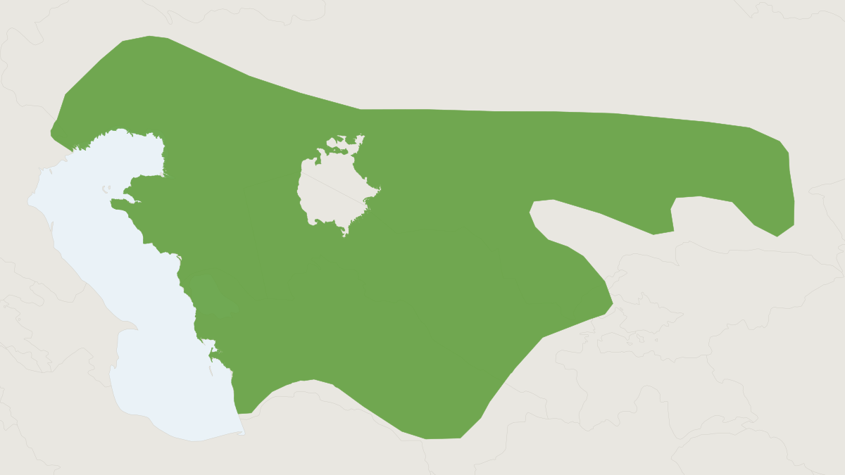 Range map of the Piebald Shrew (Diplomesodon pulchellus)