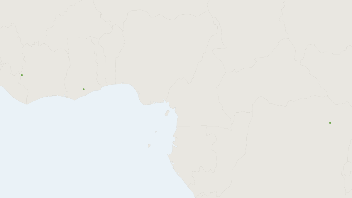 Range map of the Pied Bat (Glauconycteris superba)