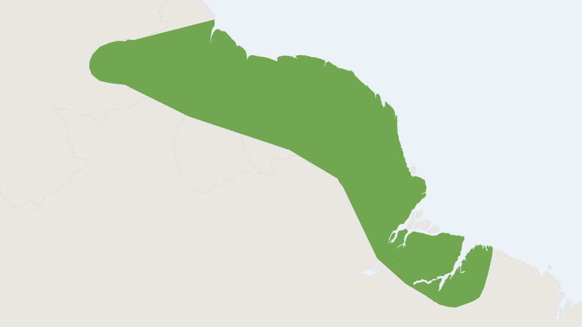 Range map of the Pinheiro's Slender Opossum (Marmosops pinheiroi)