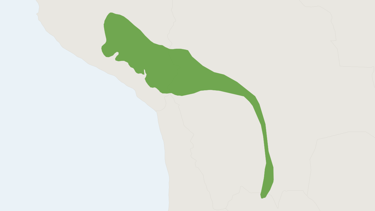 Range map of the Pleasant Bolo Mouse (Necromys amoenus) covering Argentina and Bolivia