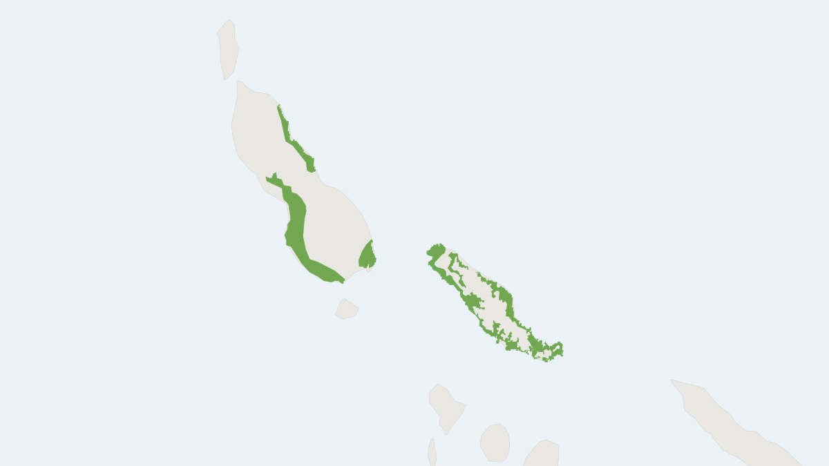 Range map of the Poncelet's Giant Rat (Solomys ponceleti)