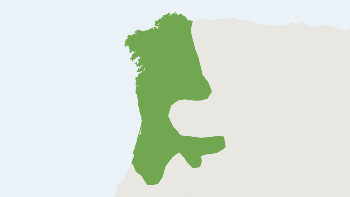 Range map of the Portuguese Field Vole (Microtus rozianus)