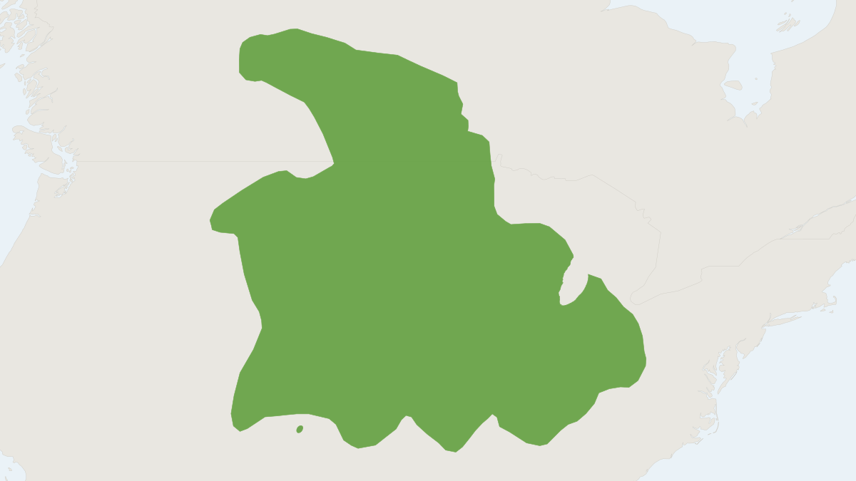 Range map of the Prairie Vole (Microtus ochrogaster)