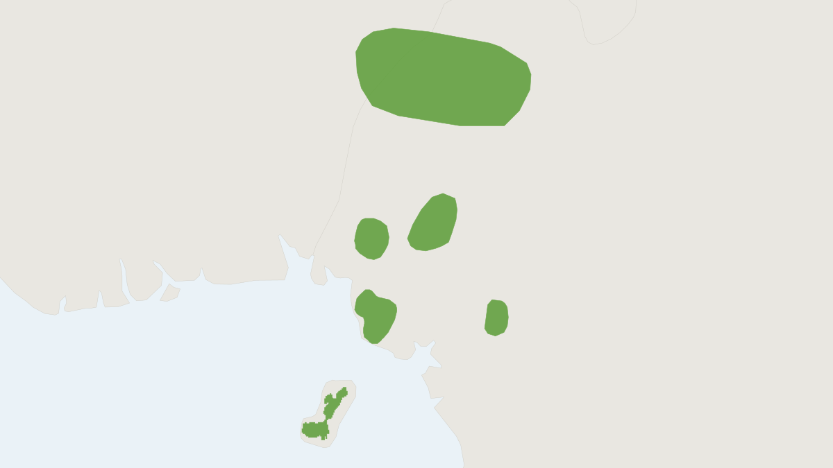 Range map of the Preuss's Monkey (Allochrocebus preussi) covering Cameroon, Equatorial Guinea and Nigeria