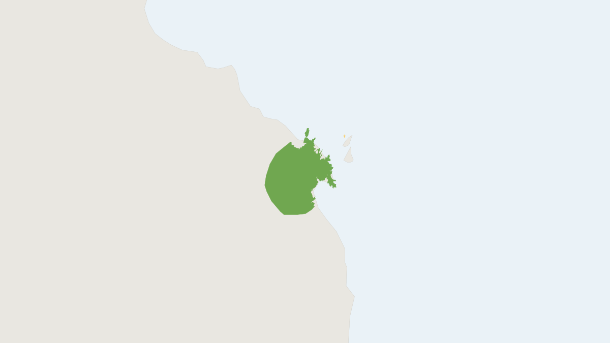Range map of the Proserpine Rock Wallaby (Petrogale persephone)