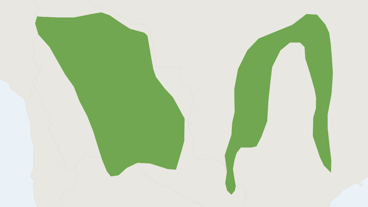 Range map of the Pygmy Short-tailed Opossum (Monodelphis kunsi)