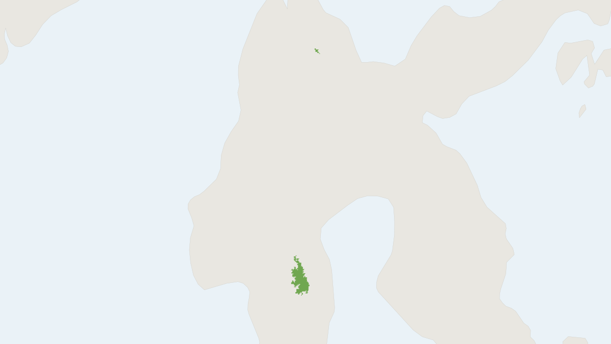 Range map of the Pygmy Tarsier (Tarsius pumilus)