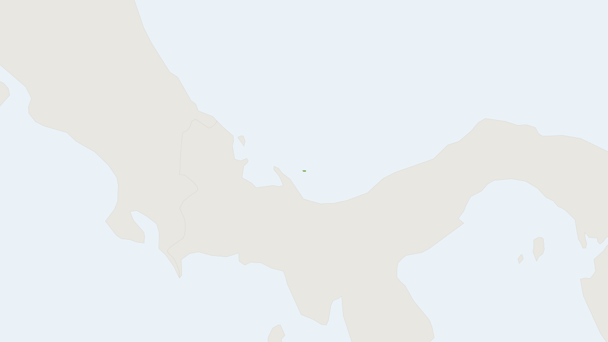 Range map of the Pygmy Three-toed Sloth (Bradypus pygmaeus) covering Panama