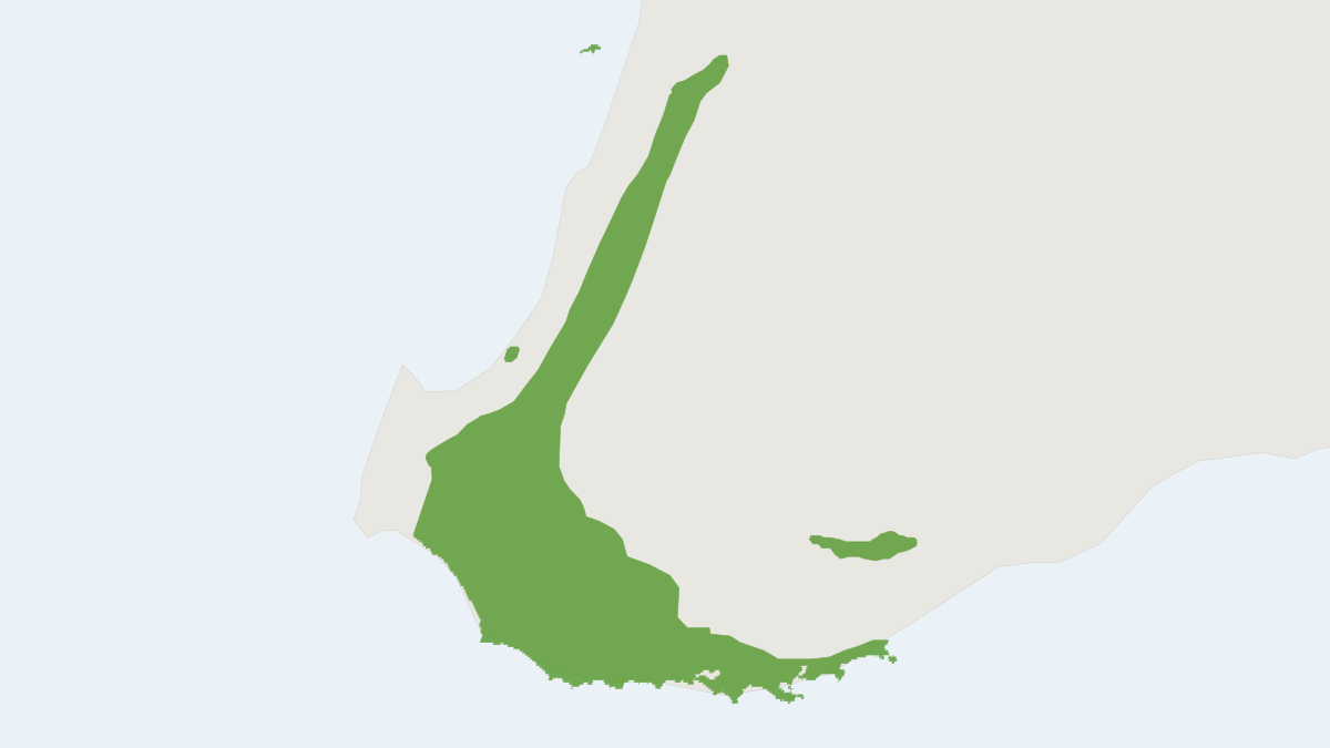 Range map of the Quokka (Setonix brachyurus) covering Australia