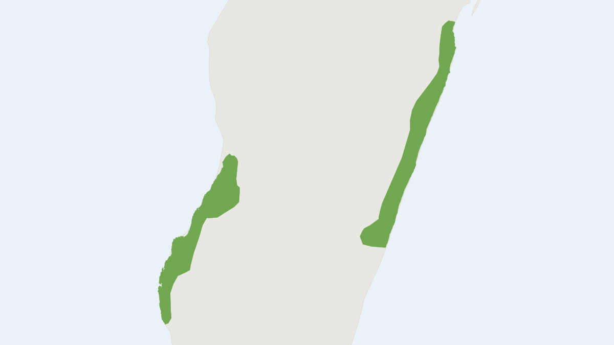 Range map of the Racey's Pipistrelle Bat (Pipistrellus raceyi)