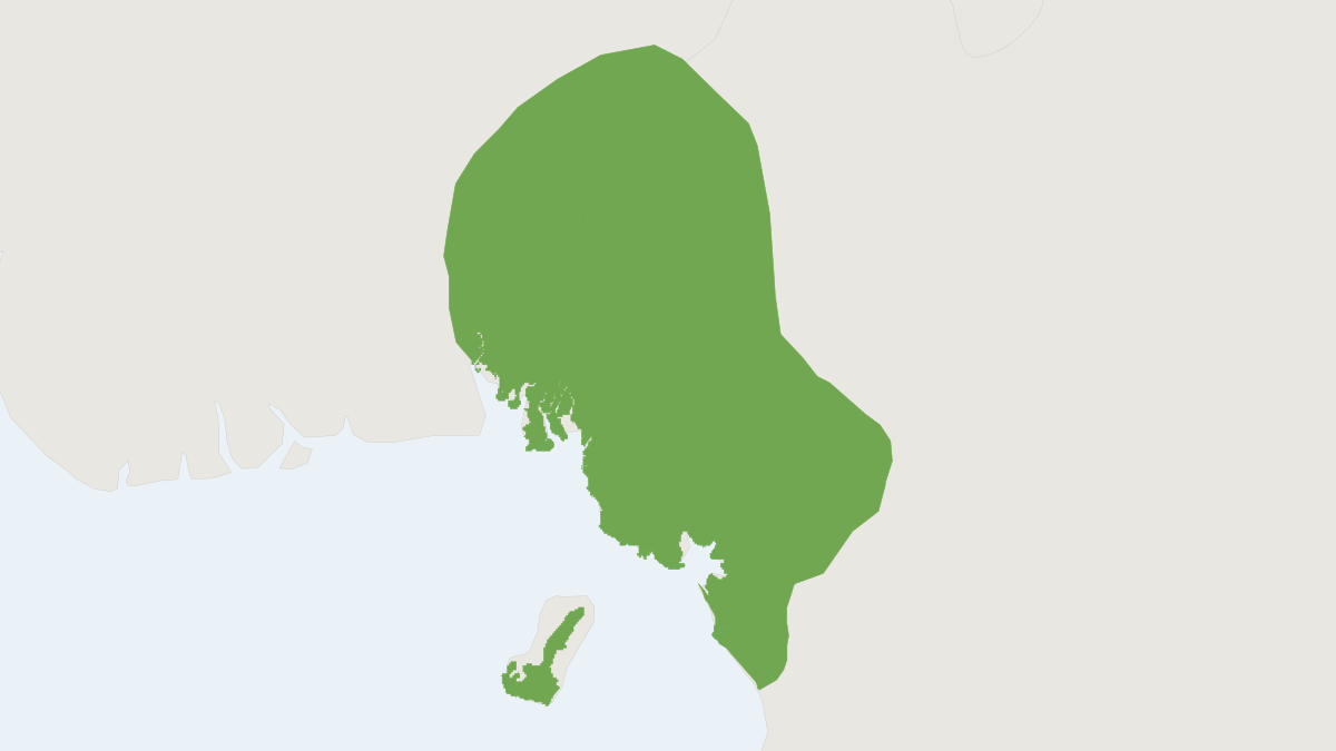 Range map of the Red-eared Monkey (Cercopithecus erythrotis) covering Cameroon, Equatorial Guinea and Nigeria