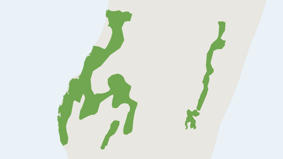 Range map of the Red-fronted Brown Lemur (Eulemur rufifrons)