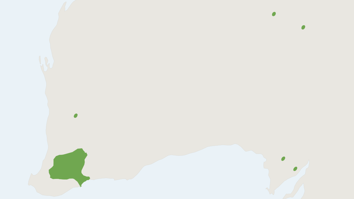 Range map of the Red-tailed Phascogale (Phascogale calura)