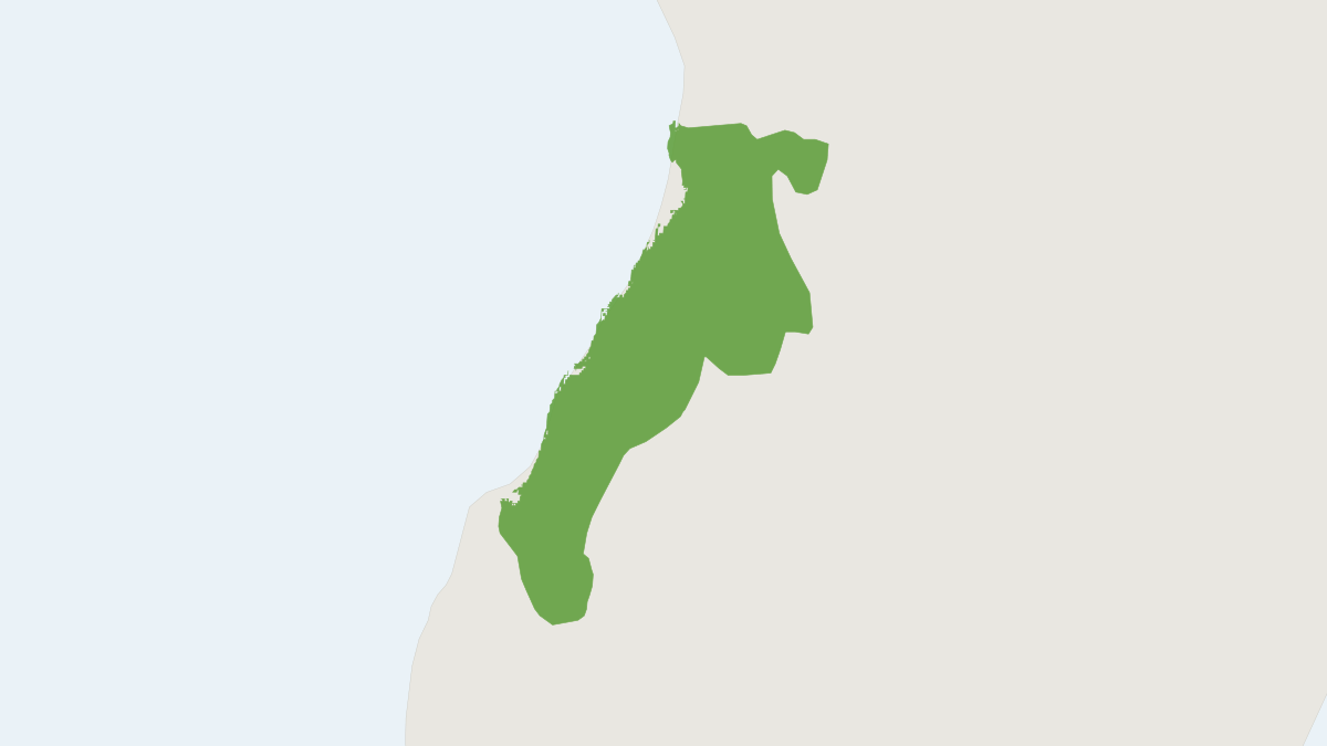 Range map of the Red-tailed Sportive Lemur (Lepilemur ruficaudatus)
