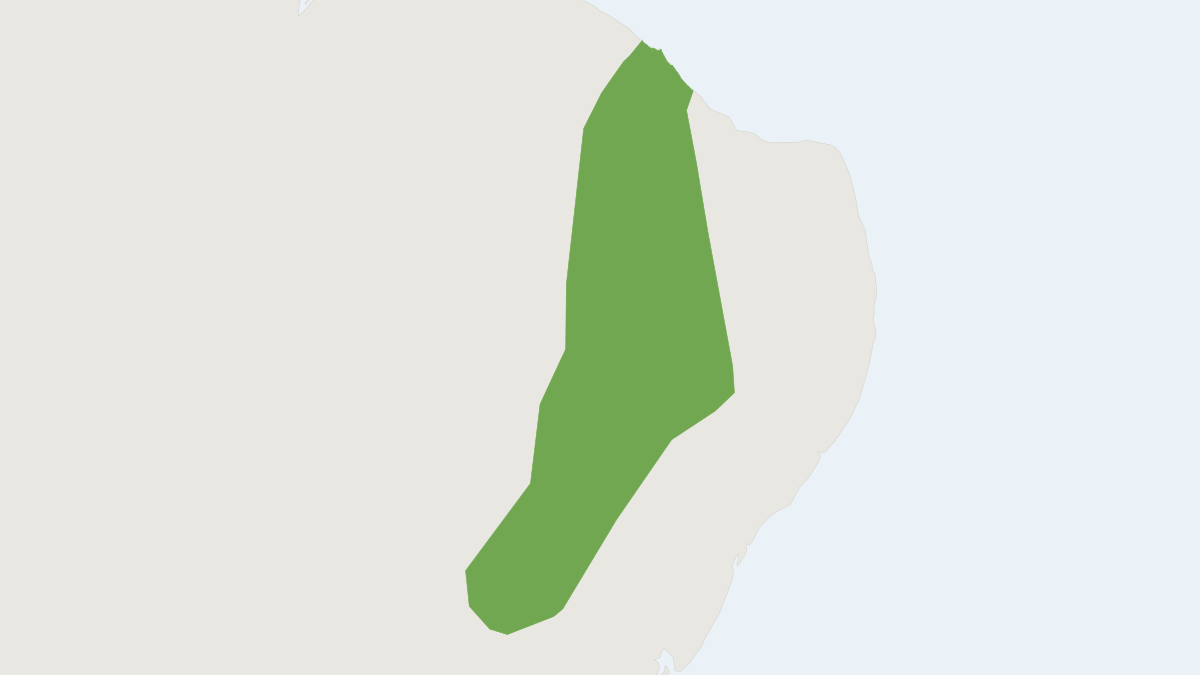 Range map of the Rhipidomys cariri (Rhipidomys cariri)