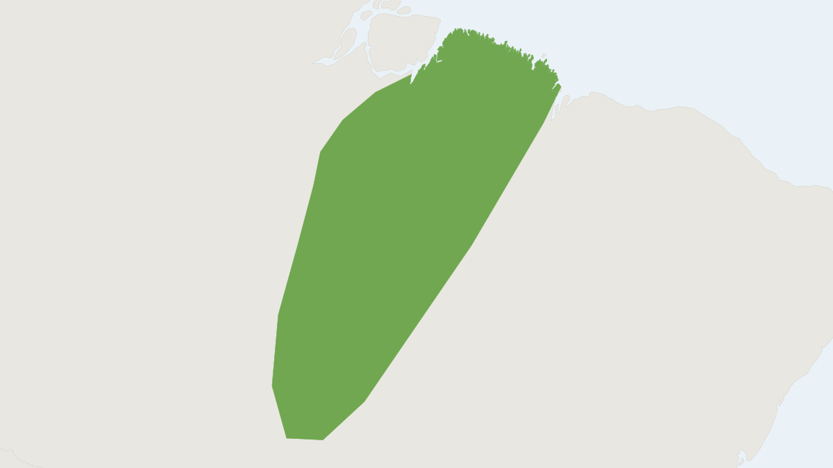 Range map of the Rhipidomys emiliae (Rhipidomys emiliae)