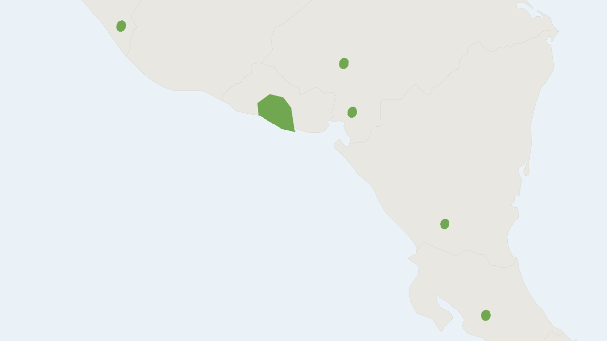 Range map of the Rhogeessa bickhami (Rhogeessa bickhami)