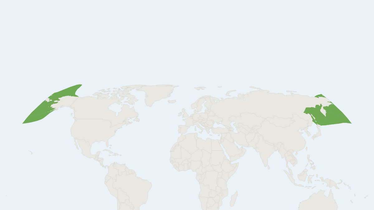 Range map of the Ribbon Seal (Histriophoca fasciata)