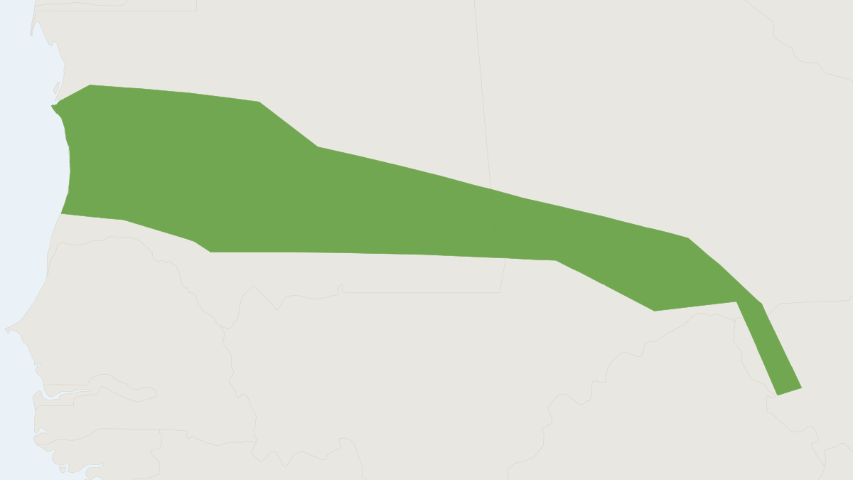 Range map of the Robbins’s Tateril (Taterillus arenarius)