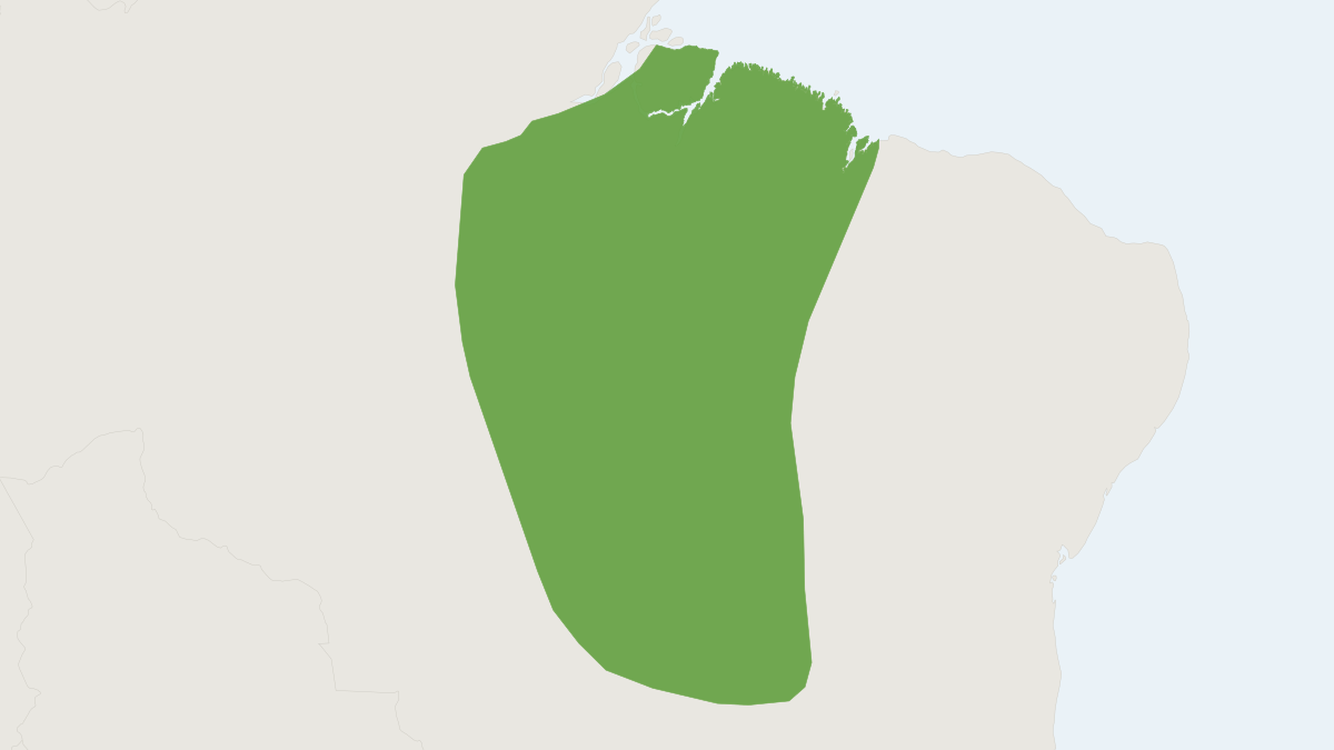 Range map of the Roberto's Spiny Rat (Proechimys roberti)
