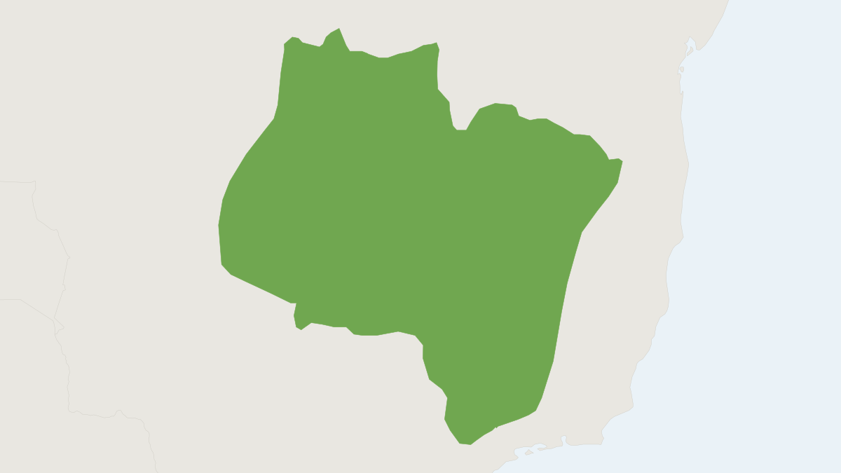 Range map of the Robert's Hocicudo (Oxymycterus roberti)