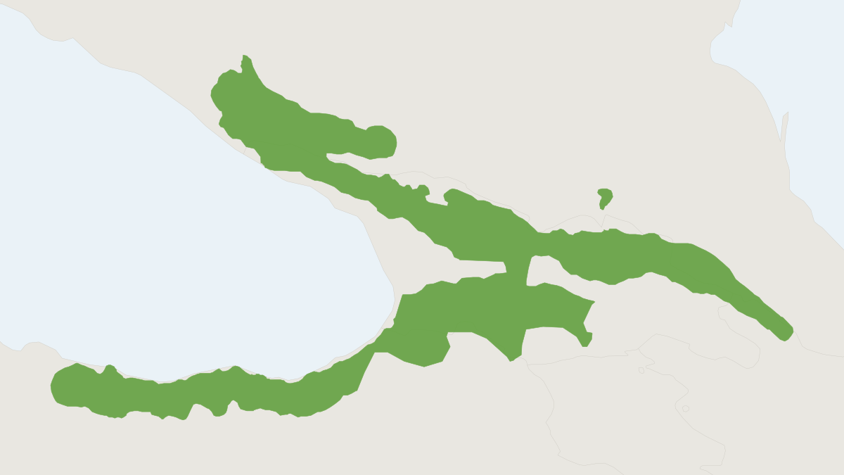 Range map of the Robert's Snow Vole (Chionomys roberti) covering Armenia, Azerbaijan and Georgia