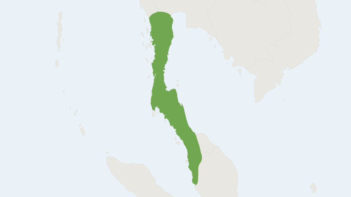 Range map of the Robinson’s Banded Langur (Presbytis robinsoni)