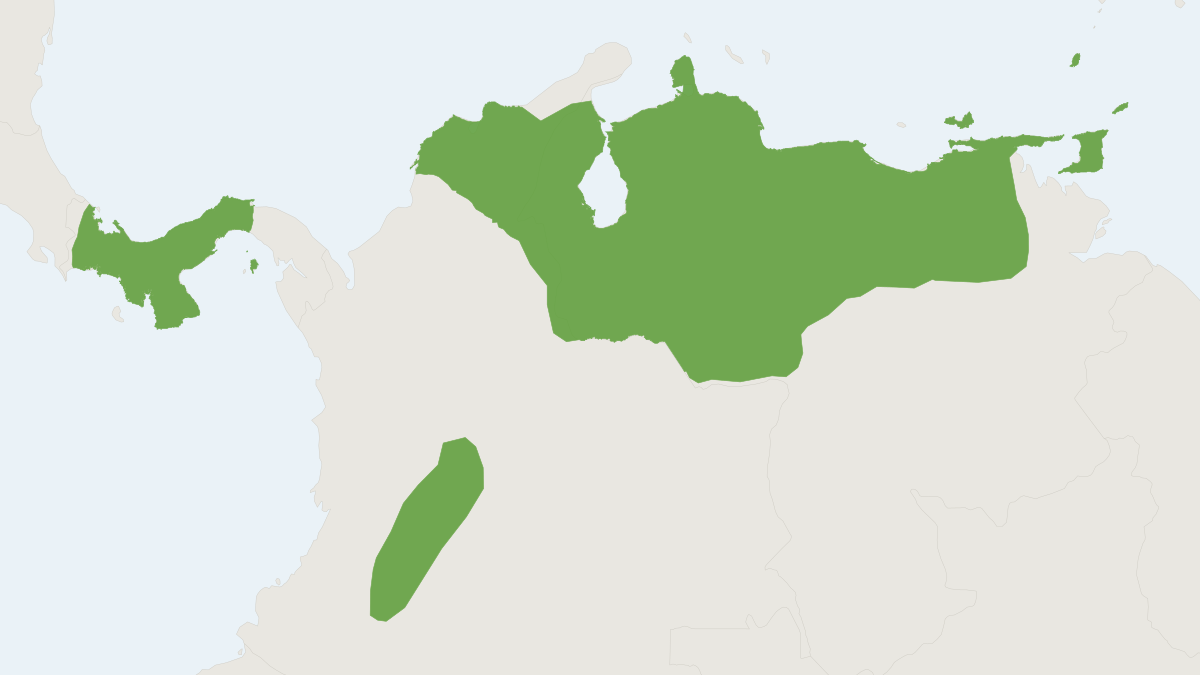 Range map of the Robinson's Mouse Opossum (Marmosa robinsoni)