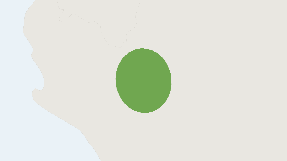 Range map of the Rosalinda's Oldfield Mouse (Thomasomys rosalinda)