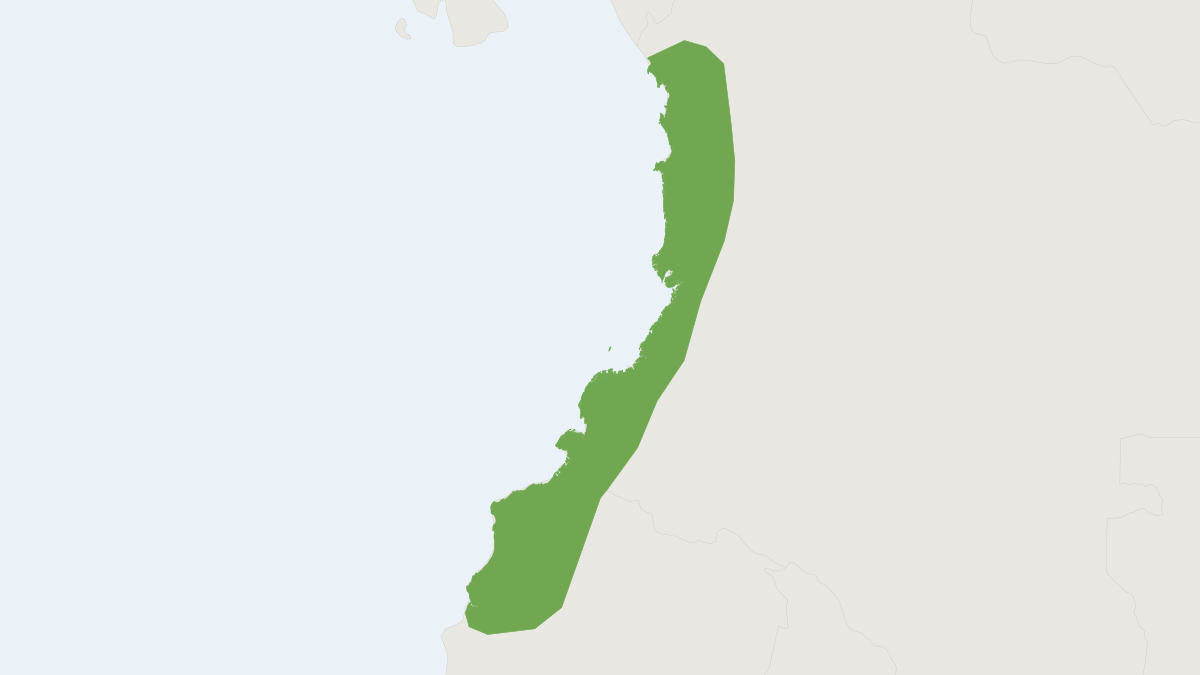 Range map of the Rosenberg’s Fruit-eating Bat (Dermanura rosenbergi)