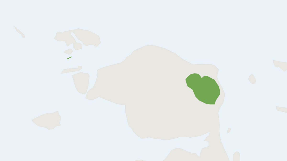 Range map of the Round-eared Tube-nosed Bat (Nyctimene cyclotis)