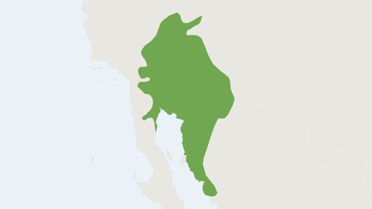 Range map of the Round-tailed Ground Squirrel (Xerospermophilus tereticaudus)