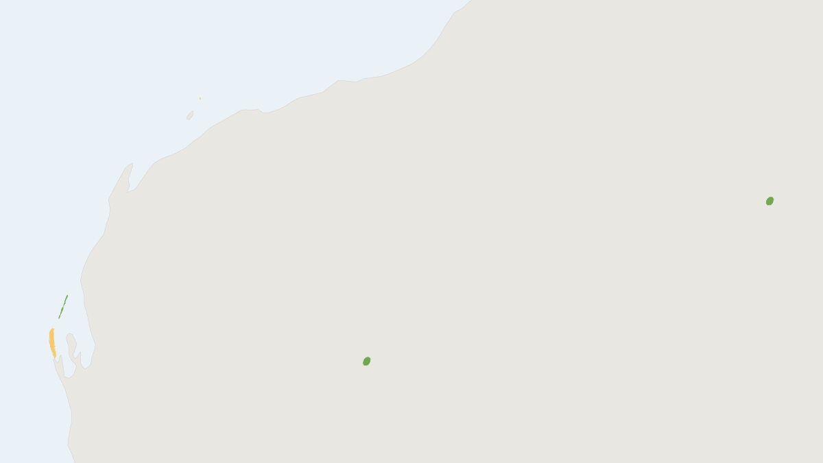 Range map of the Rufous Hare-wallaby (Lagorchestes hirsutus)