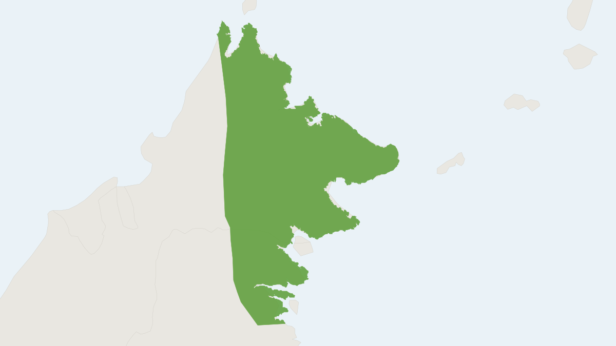 Range map of the Sabah Grizzled Langur (Presbytis sabana)