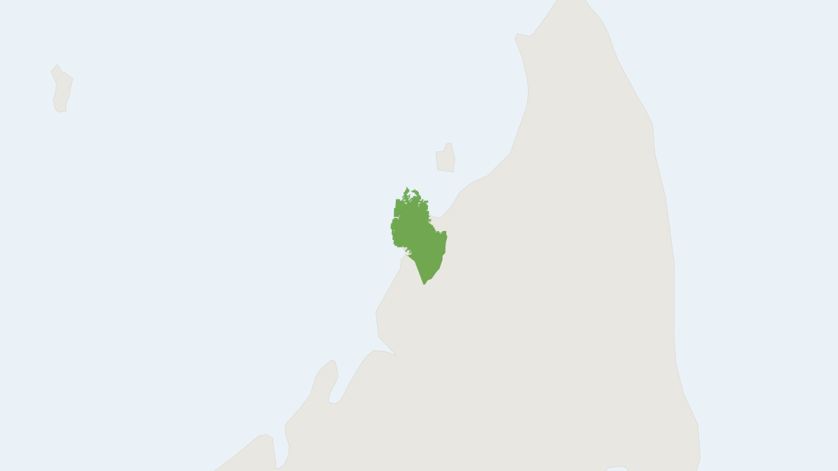 Range map of the Sambirano Fork-marked Lemur (Phaner parienti)