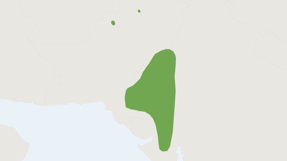 Range map of the Sand-coloured Metad (Millardia gleadowi)