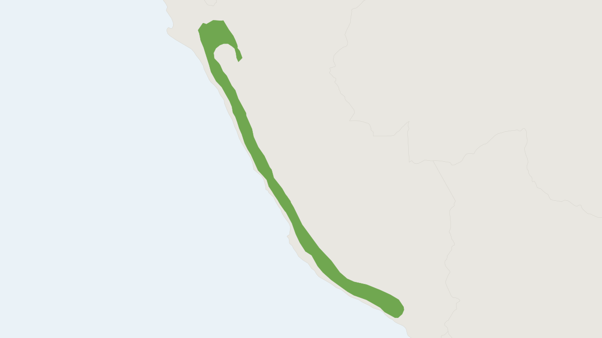 Range map of the Sandy Pygmy Rice Rat (Oligoryzomys arenalis)