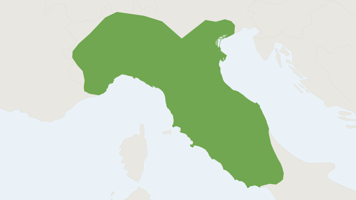 Range map of the Savi's Pine Vole (Microtus savii)