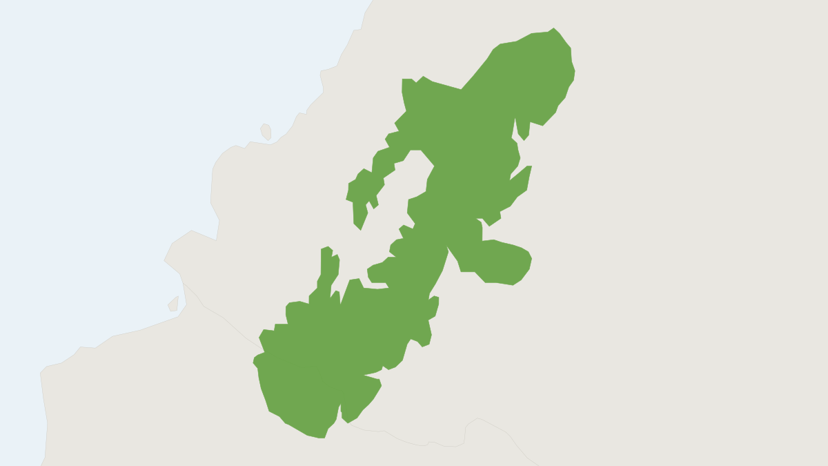Range map of the Scaly-footed Small-eared Shrew (Cryptotis squamipes)