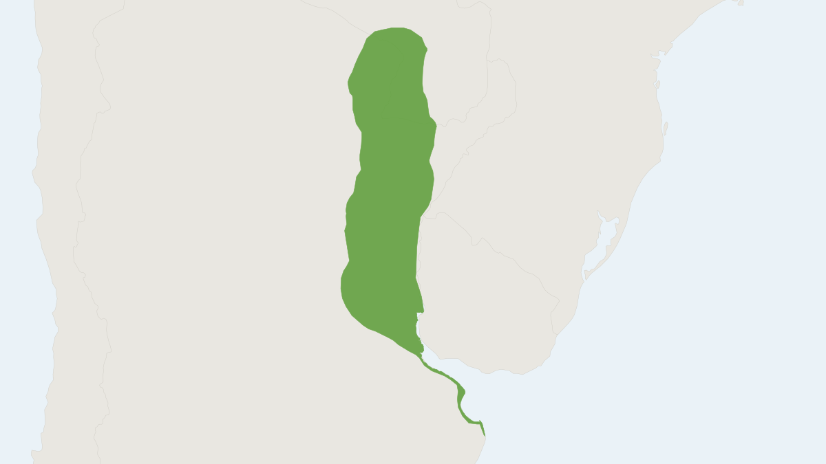 Range map of the Scapteromys aquaticus (Scapteromys aquaticus)