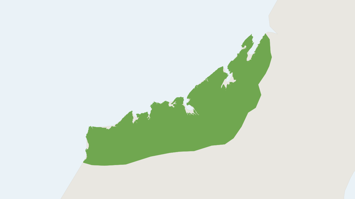 Range map of the Schliemann's Sucker-footed Bat (Myzopoda schliemanni)