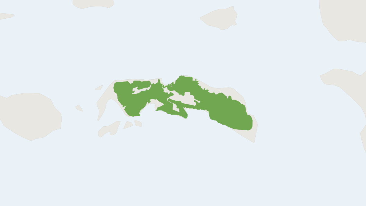 Range map of the Seram Long-tailed Mosaic-tailed Rat (Melomys fulgens)