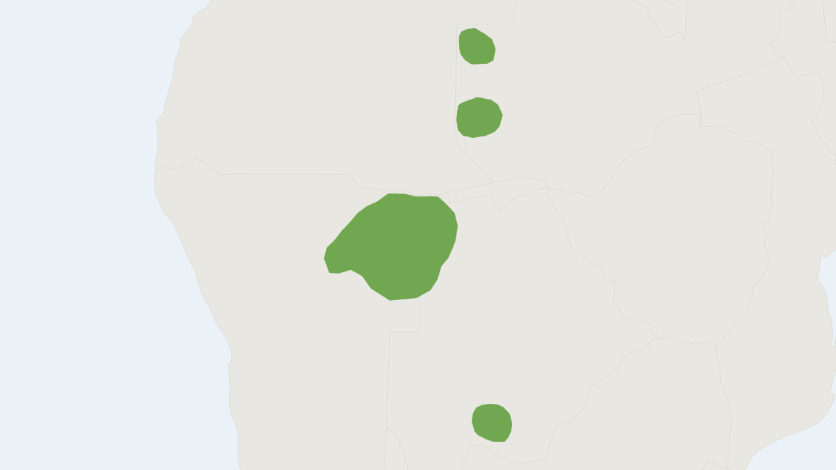 Range map of the Setzer's Mouse (Mus setzeri)
