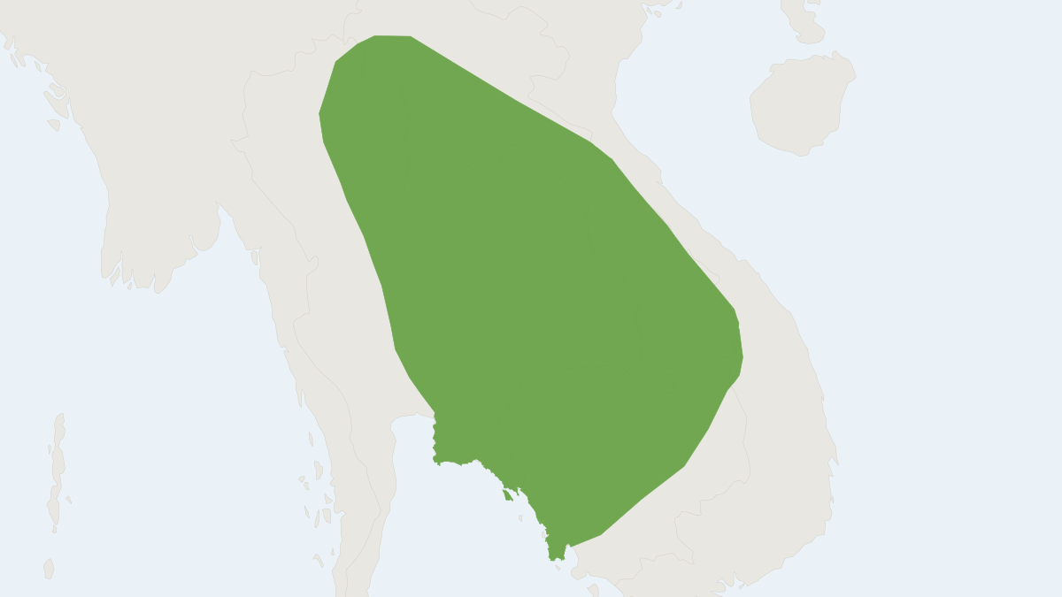 Range map of the Shamel's Horseshoe Bat (Rhinolophus shameli)